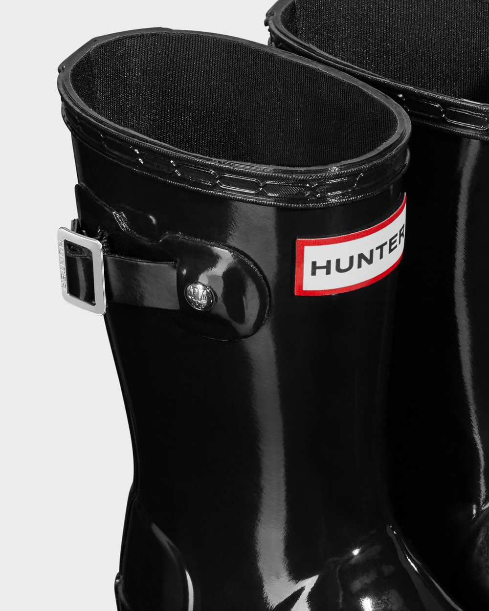 Kids Hunter Original Little Gloss - Rain Boots Black - 7145-TSFLU